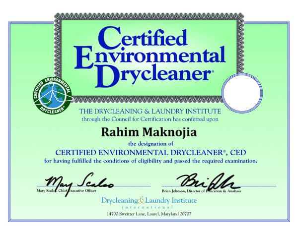 DLI-Certificate-ennironmental